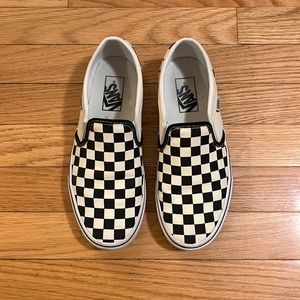 Vans women’s size 7.5 checker board slip ons